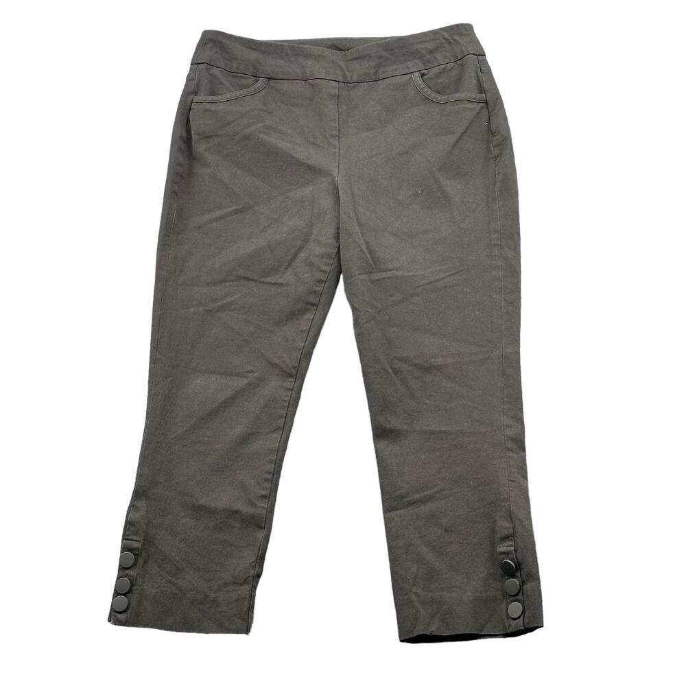 Soft Surroundings Pants Womens Small Black Superla Stretch Pull On Crop Comfort